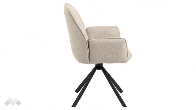 Трапезен стол Гленда бежов - изглед 3 - МебелМаг Трапезен стол Гленда бежов - изглед 3