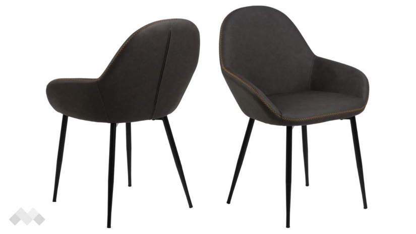 Трапезен стол Кандис тъмно сив - изглед 2