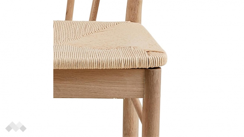 Трапезен стол Касандра светъл дъб с бежово - изглед 4 - МебелМаг Трапезен стол Касандра светъл дъб с бежово - изглед 4