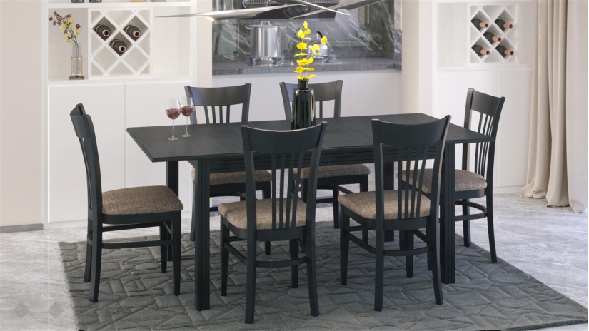 Трапезен стол Лора венге - изглед 3