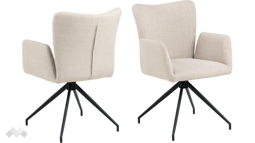 Трапезен стол Лора бежов - изглед 2