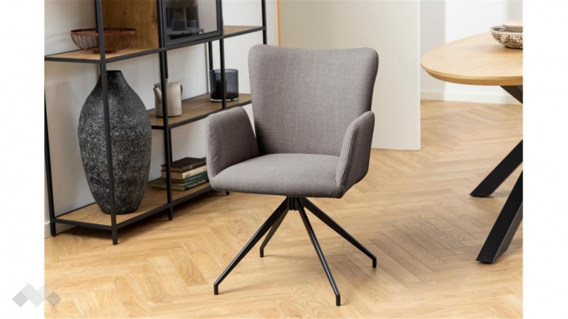 Трапезен стол Лора сив - изглед 4 - МебелМаг Трапезен стол Лора сив - изглед 4