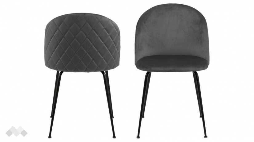 Трапезен стол Луиз тъмно сив - изглед 1