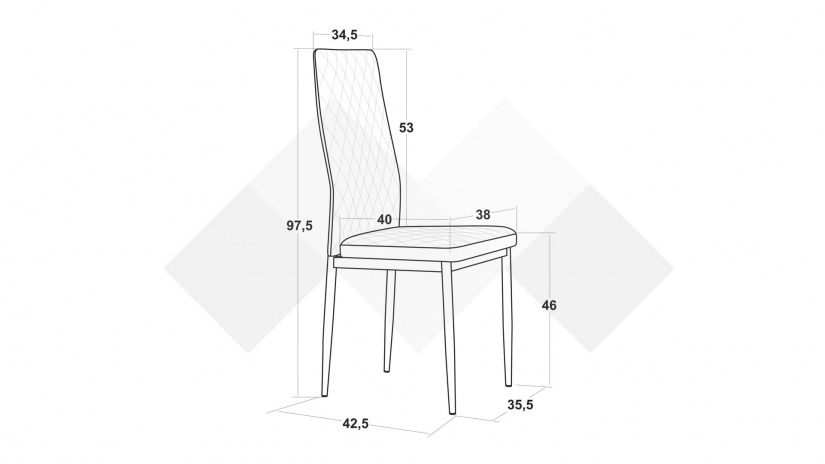 Трапезен стол Матеус бежов - изглед 3 - МебелМаг Трапезен стол Матеус бежов - изглед 3