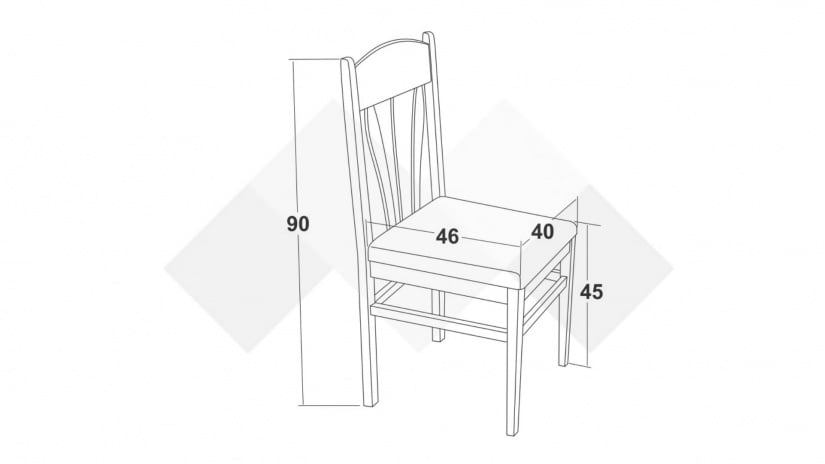 Трапезен стол Милано венге - изглед 2