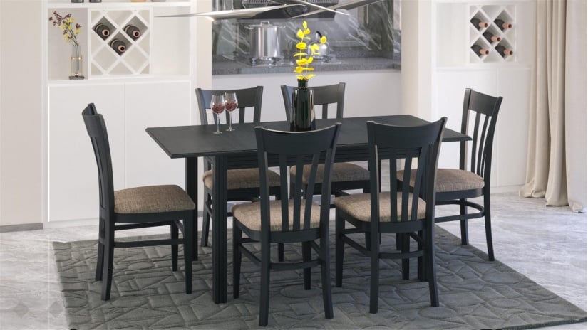 Трапезен стол Нора венге - изглед 3 - МебелМаг Трапезен стол Нора венге - изглед 3