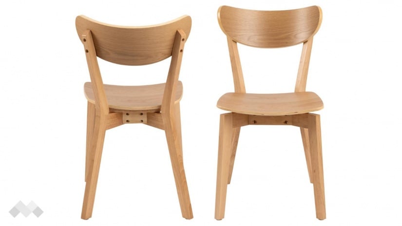 Трапезен стол Роксби дъб натурал - изглед 1 - МебелМаг Трапезен стол Роксби дъб натурал - изглед 1