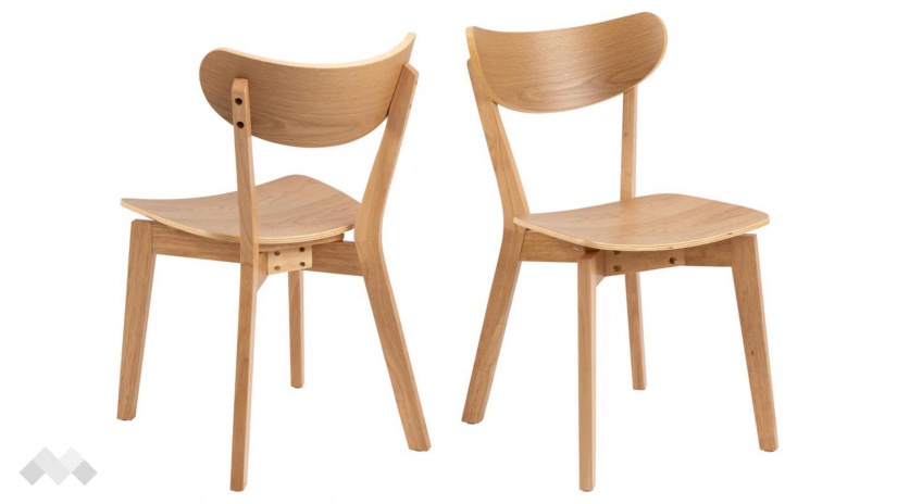 Трапезен стол Роксби дъб натурал - изглед 2 - МебелМаг Трапезен стол Роксби дъб натурал - изглед 2