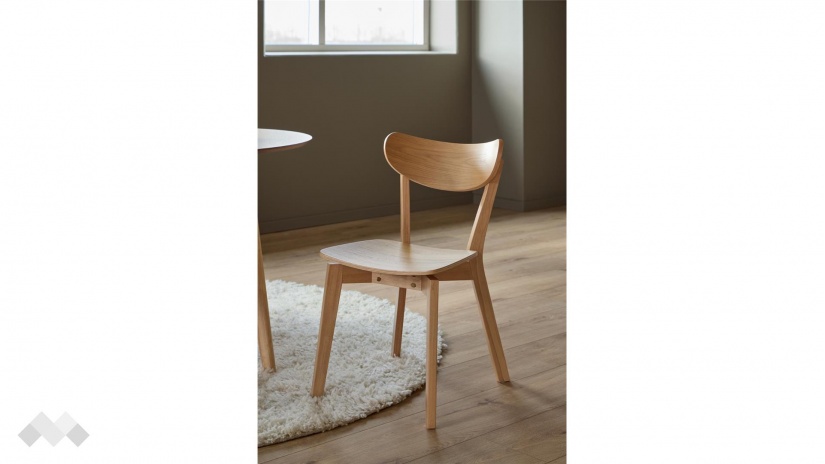 Трапезен стол Роксби дъб натурал - изглед 4 - МебелМаг Трапезен стол Роксби дъб натурал - изглед 4