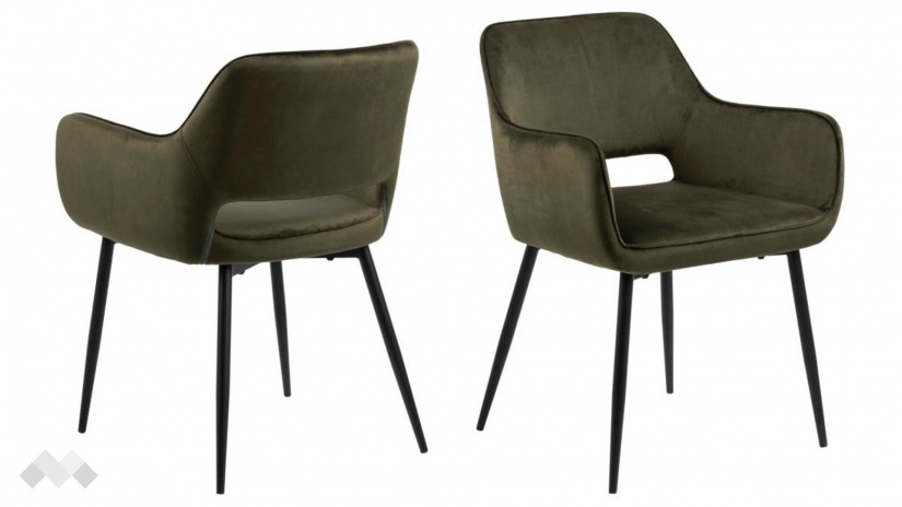 Трапезен стол Руби маслено зелен - изглед 2 - МебелМаг Трапезен стол Руби маслено зелен - изглед 2