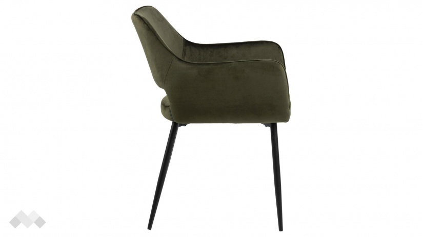 Трапезен стол Руби маслено зелен - изглед 3 - МебелМаг Трапезен стол Руби маслено зелен - изглед 3