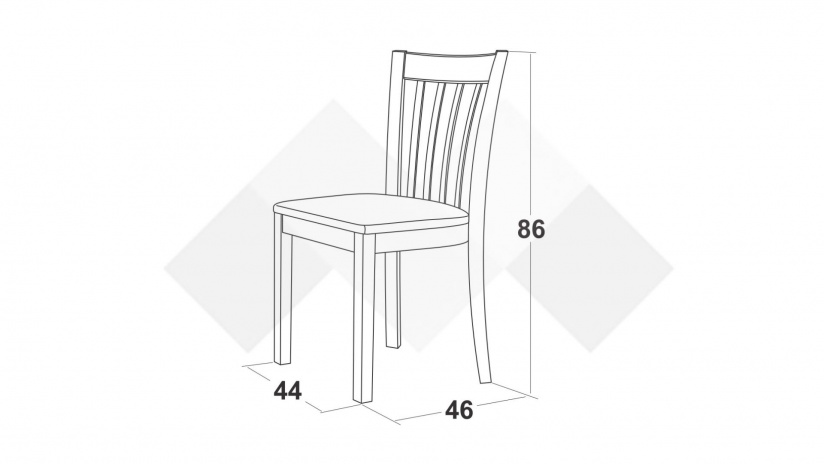 Трапезен стол Руди натурален - изглед 2
