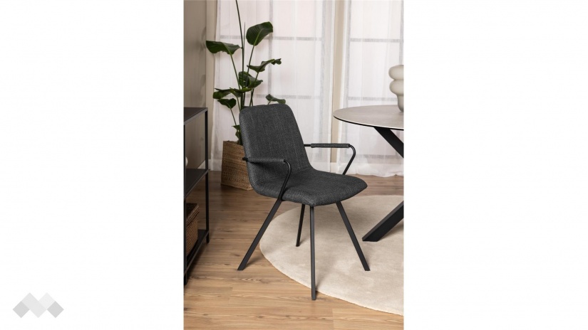 Трапезен стол Селина тъмно сив - изглед 4