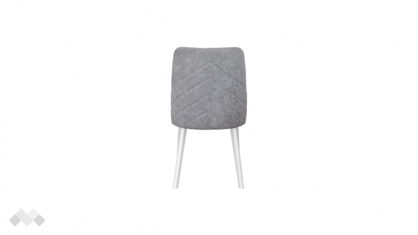 Трапезен стол Теа сив с бяло - изглед 3