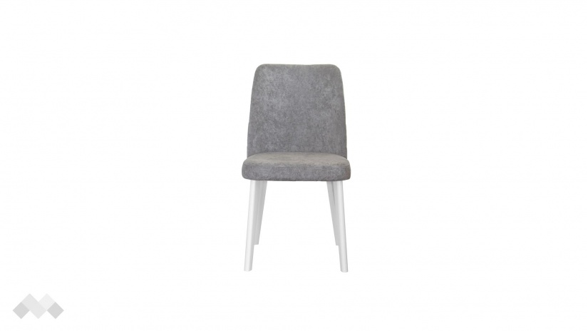 Трапезен стол Теа сив с бяло - изглед 1