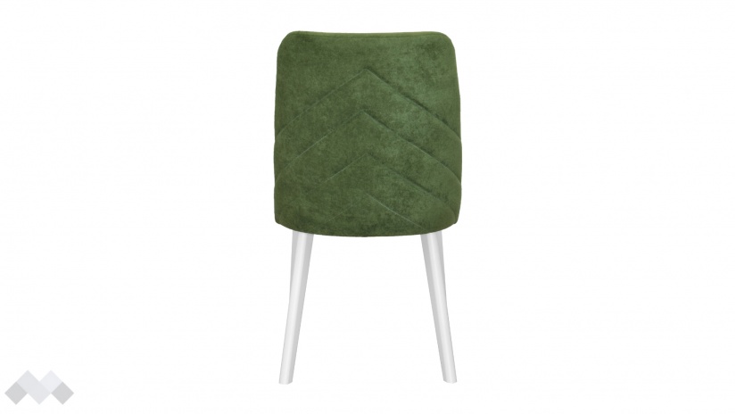 Трапезен стол Теа зелен с бяло - изглед 3