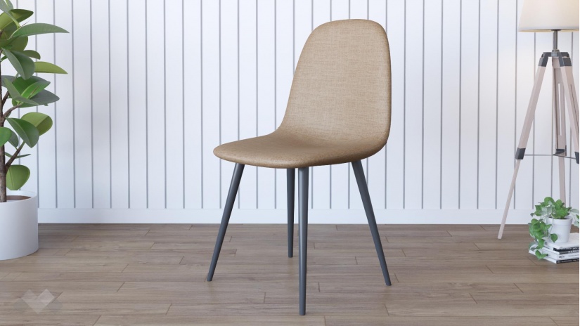 Трапезен стол Тиаго бежов - изглед 1