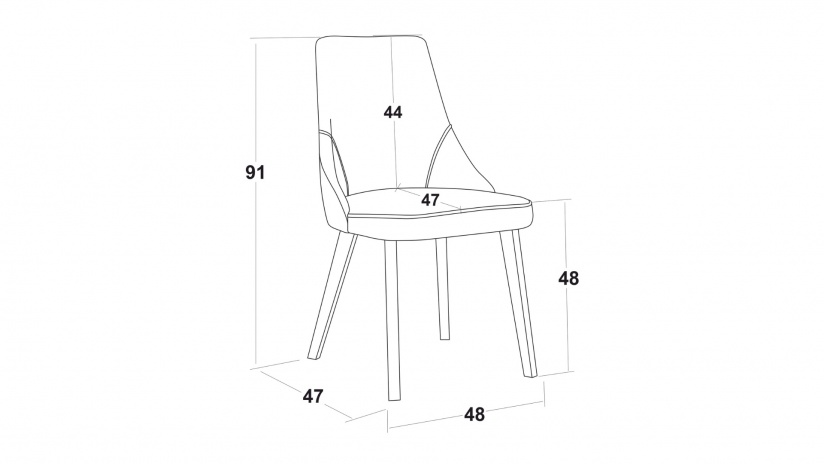 Трапезен стол Валенсия S кафяв - изглед 6