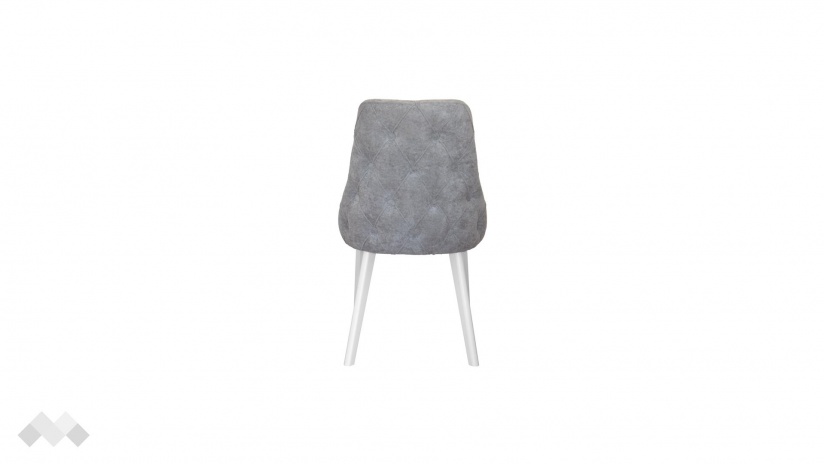 Трапезен стол Валенсия сив с бяло - изглед 3 - МебелМаг Трапезен стол Валенсия сив с бяло - изглед 3