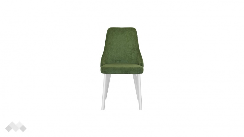 Трапезен стол Валенсия зелен с бяло - изглед 1