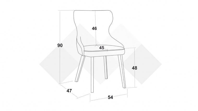 Трапезен стол Вая зелен с бяло - изглед 4 - МебелМаг Трапезен стол Вая зелен с бяло - изглед 4