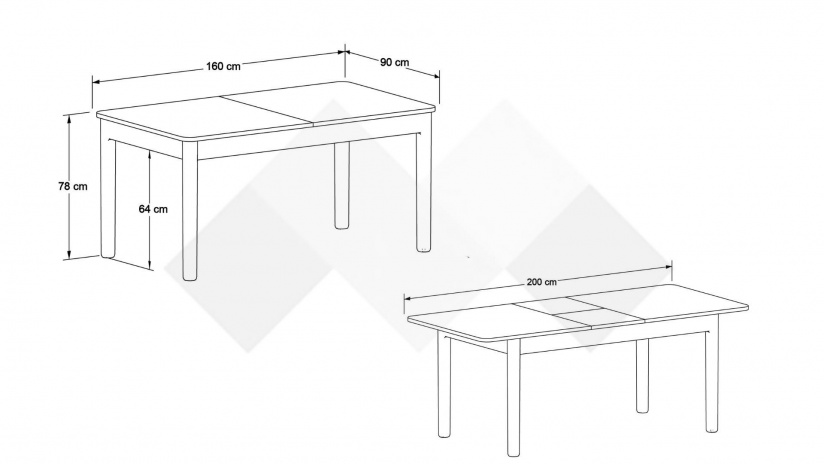 Трапезна маса Бохем разтегателни дъб флорида - изглед 4