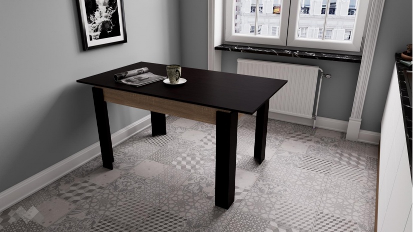 Трапезна маса Дени разтегателни венге със светла сонома - изглед 2