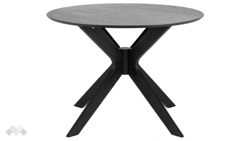 Трапезна маса Дънкан неразтегателни дъб черен мат - изглед 2