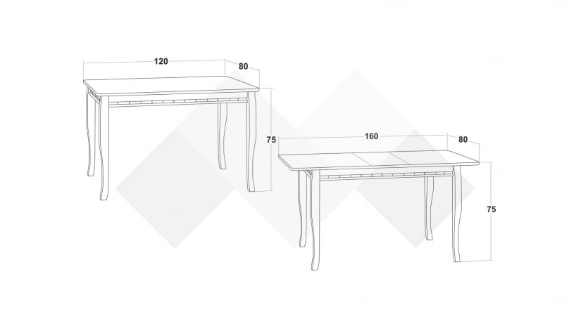 Трапезна маса Париж M разтегателни светъл орех - изглед 3 - МебелМаг Трапезна маса Париж M разтегателни светъл орех - изглед 3