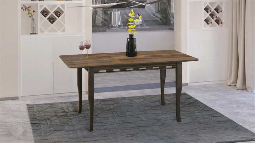 Трапезна маса Париж M разтегателни светъл орех - изглед 2 - МебелМаг Трапезна маса Париж M разтегателни светъл орех - изглед 2