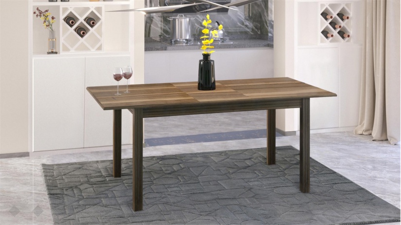 Трапезна маса Троя L разтегателни светъл орех - изглед 2