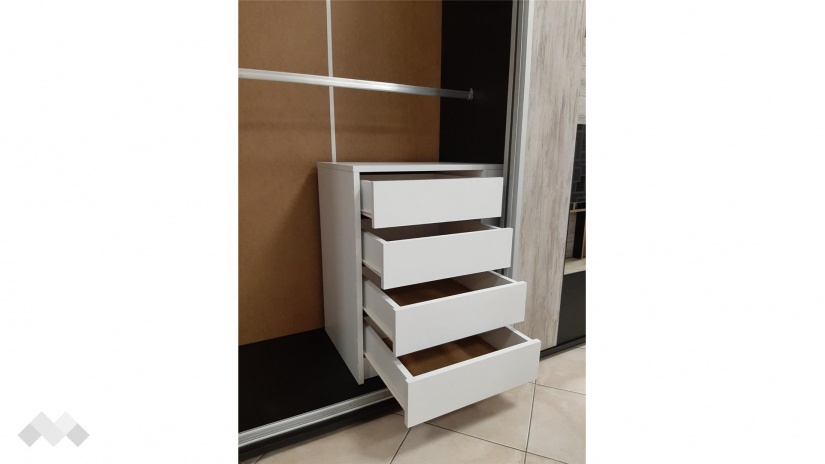 Универсален скрин за гардероб Уни бяло - изглед 5 - МебелМаг Универсален скрин за гардероб Уни бяло - изглед 5