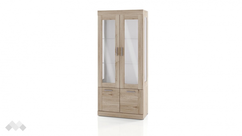 Витрина Лизи сонома арвен - изглед 1 - МебелМаг Витрина Лизи сонома арвен - изглед 1