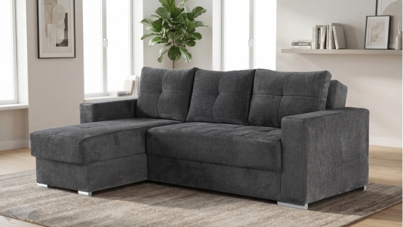 Ъглов диван Алтеа универсален ъгъл графит - изглед 2