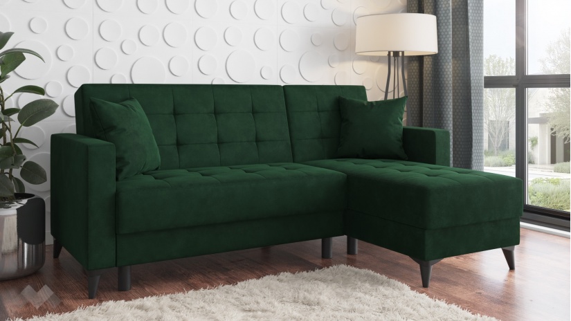 Ъглов диван Амалия универсален ъгъл зелен - изглед 1