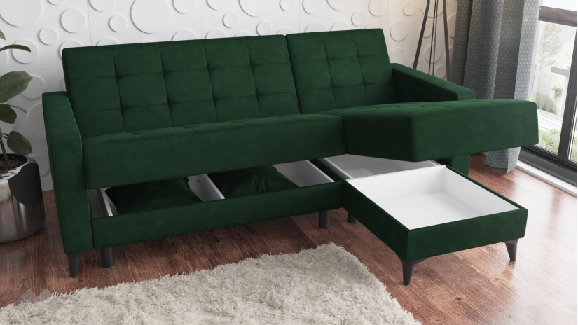 Ъглов диван Амалия универсален ъгъл зелен - изглед 5