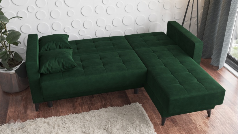 Ъглов диван Амалия универсален ъгъл зелен - изглед 7