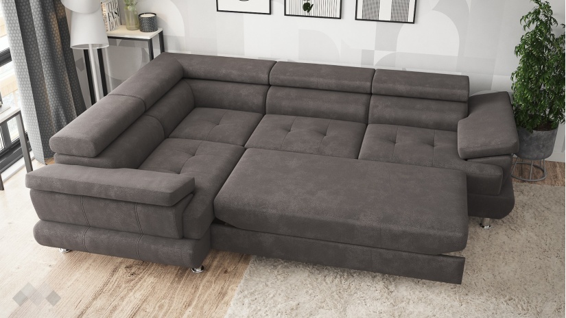 Ъглов диван Авола с посока кафяв - изглед 4