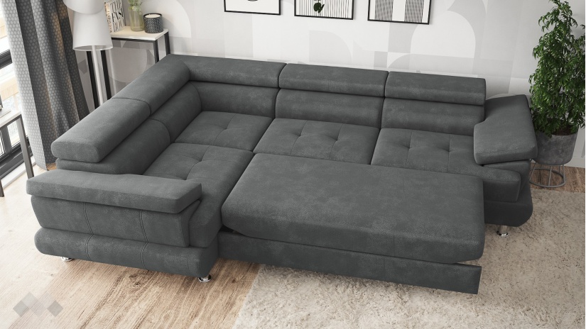 Ъглов диван Авола с посока сив - изглед 4