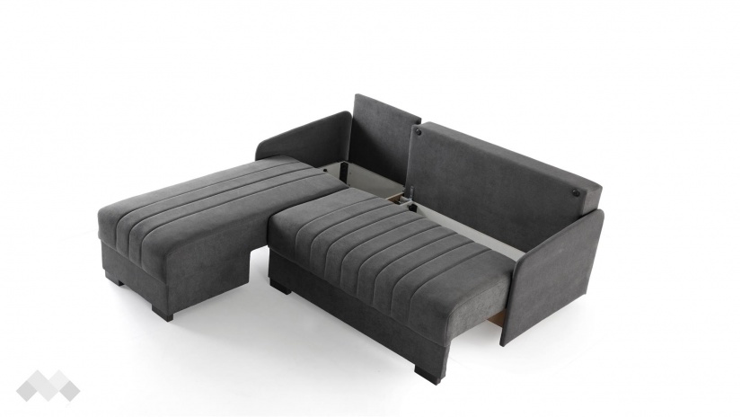 Ъглов диван Бета универсален ъгъл сив - изглед 8