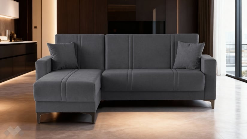 Ъглов диван Браво универсален ъгъл сив - изглед 2 - МебелМаг Ъглов диван Браво универсален ъгъл сив - изглед 2