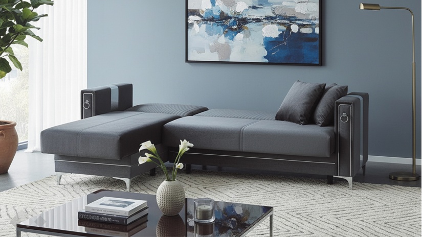 Ъглов диван Дестини универсален ъгъл сив - изглед 8