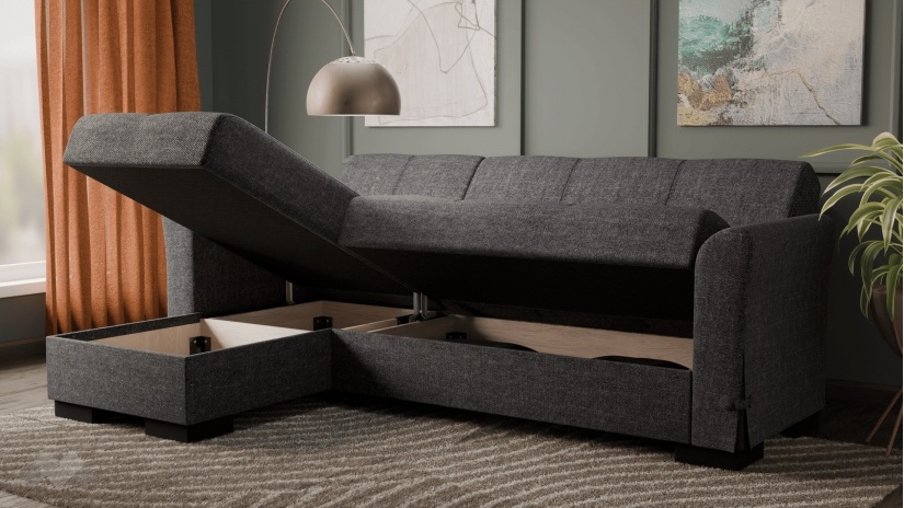 Ъглов диван Флоранс универсален ъгъл сив - изглед 6