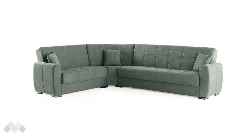 Ъглов диван Гранд универсален ъгъл зелен - изглед 4
