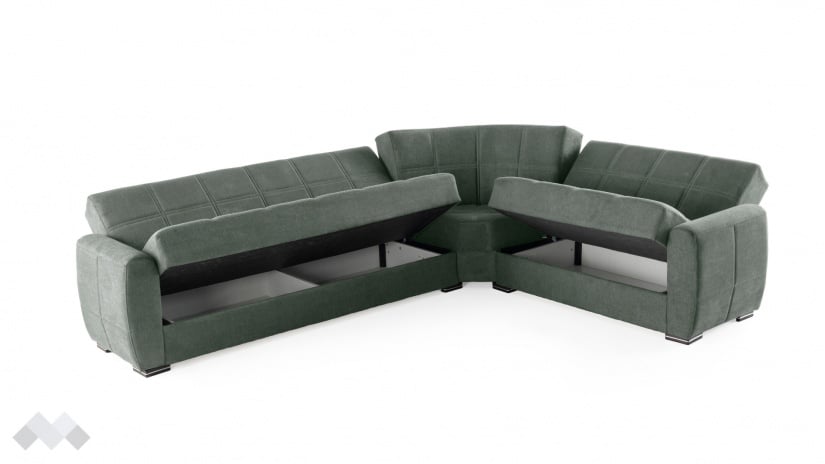 Ъглов диван Гранд универсален ъгъл зелен - изглед 7