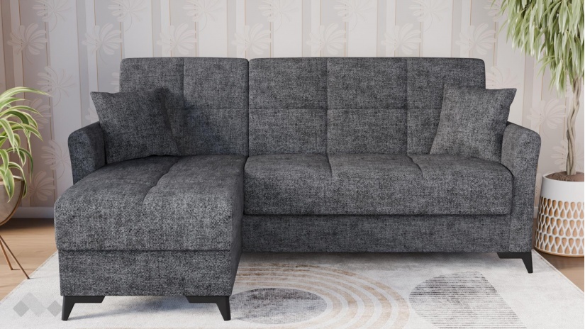 Ъглов диван Хавиер универсален сив - изглед 2