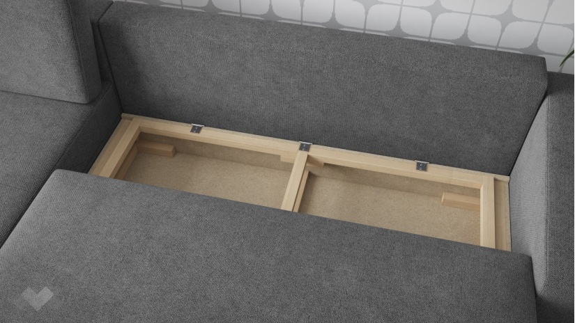 Ъглов диван Латвия с посока сив - изглед 3 - МебелМаг Ъглов диван Латвия с посока сив - изглед 3