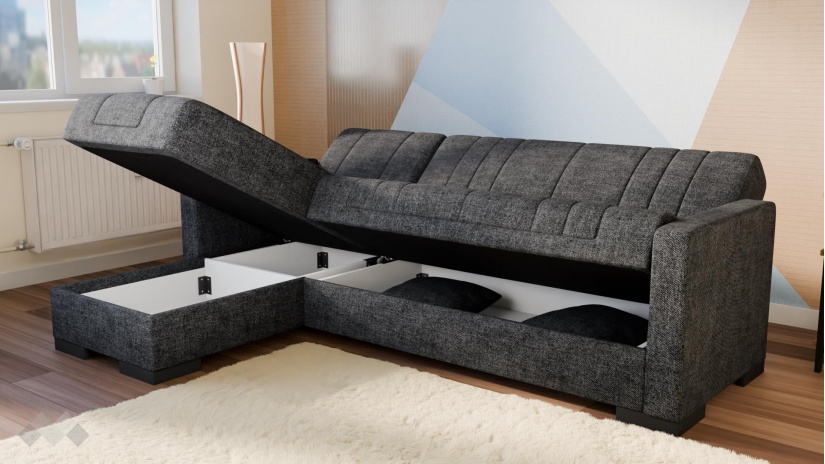 Ъглов диван Наваро универсален ъгъл сив - изглед 3 - МебелМаг Ъглов диван Наваро универсален ъгъл сив - изглед 3