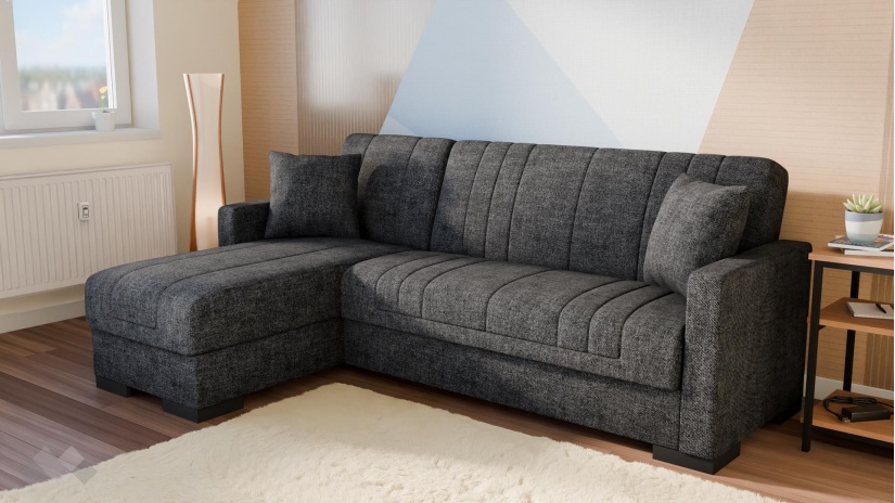 Ъглов диван Наваро универсален ъгъл сив - изглед 1 - МебелМаг Ъглов диван Наваро универсален ъгъл сив - изглед 1