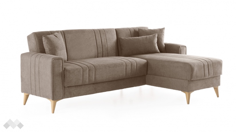 Ъглов диван Омега универсален ъгъл кафяв - изглед 3